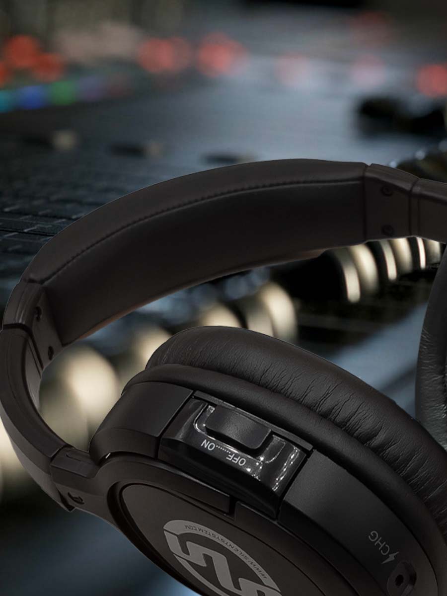 Silent disco-hörlurar och trådlösa ljudsystem till salu